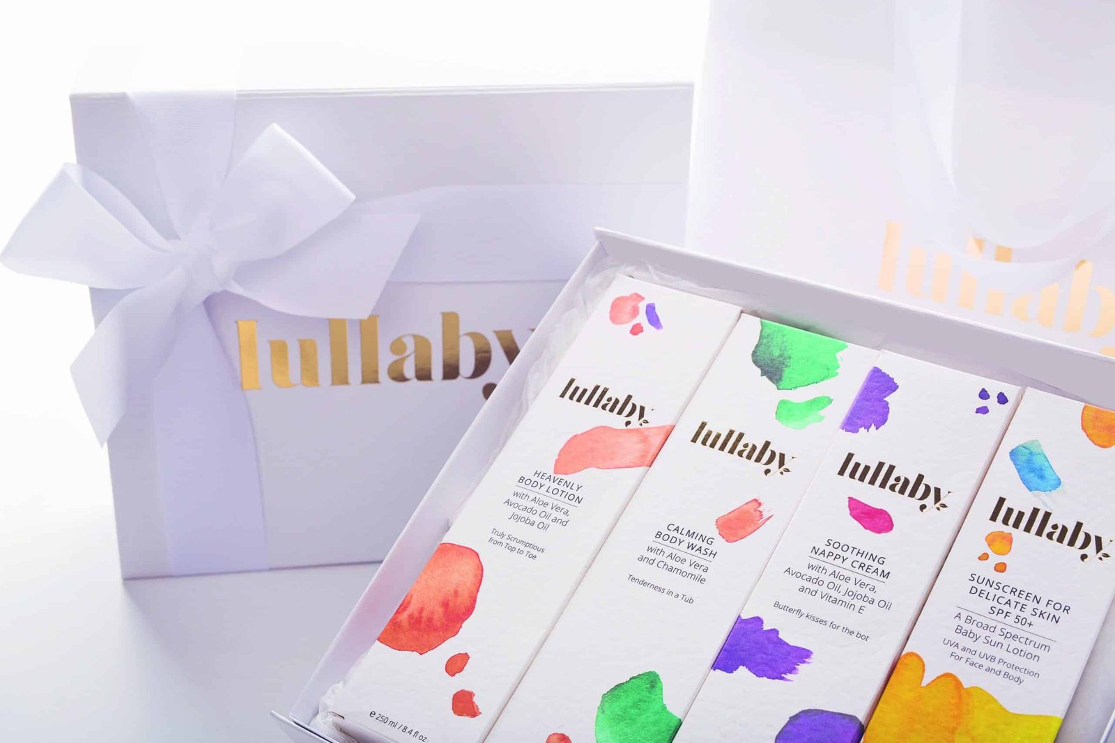 Lullaby skincare gift set with the creme de la creme.